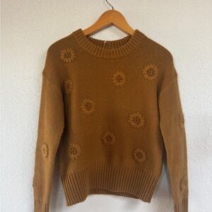 Madewell Flower embroidered pullover sweater